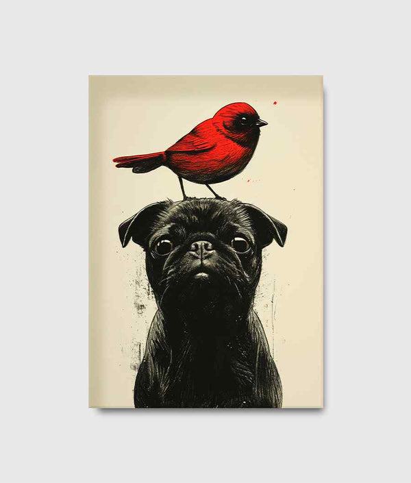 Dog and Red Friend