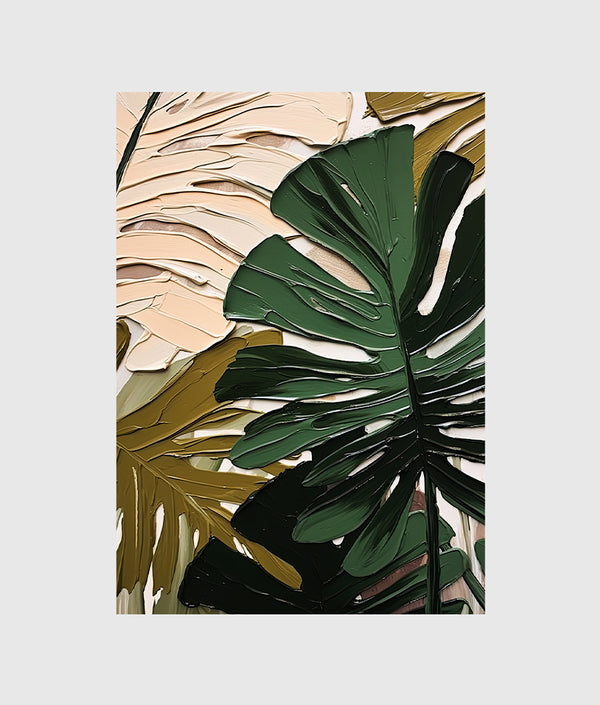 An Artwork of Palm Leaves & Greenery Mixed